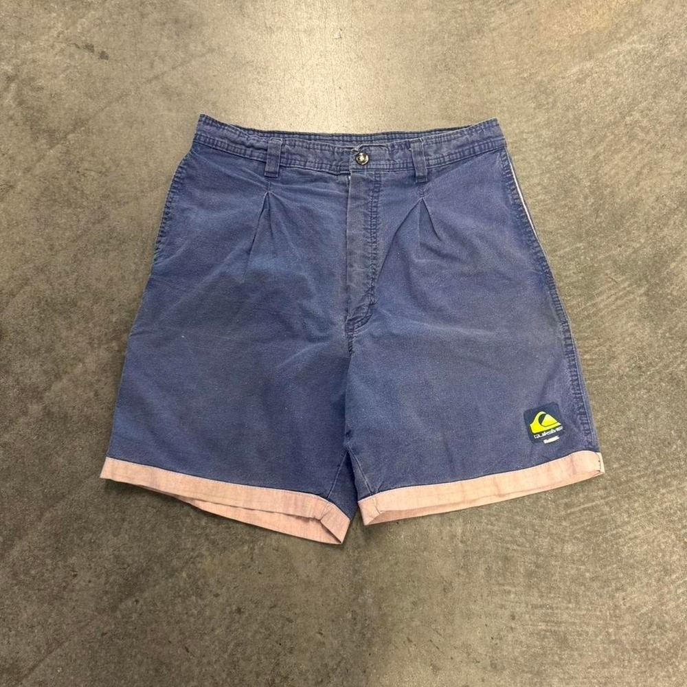 Vintage Quiksilver Shorts Layered Cotton Women's Y2K Surfer 90's Blue Pink 29'